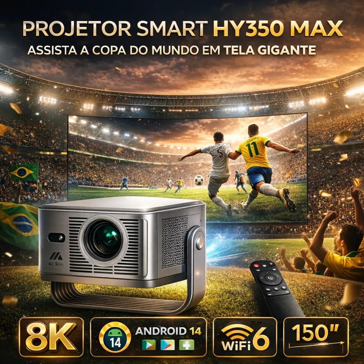Projetor Smart Aliron HY350 Max Android 14 1080p Nativo — foto 2