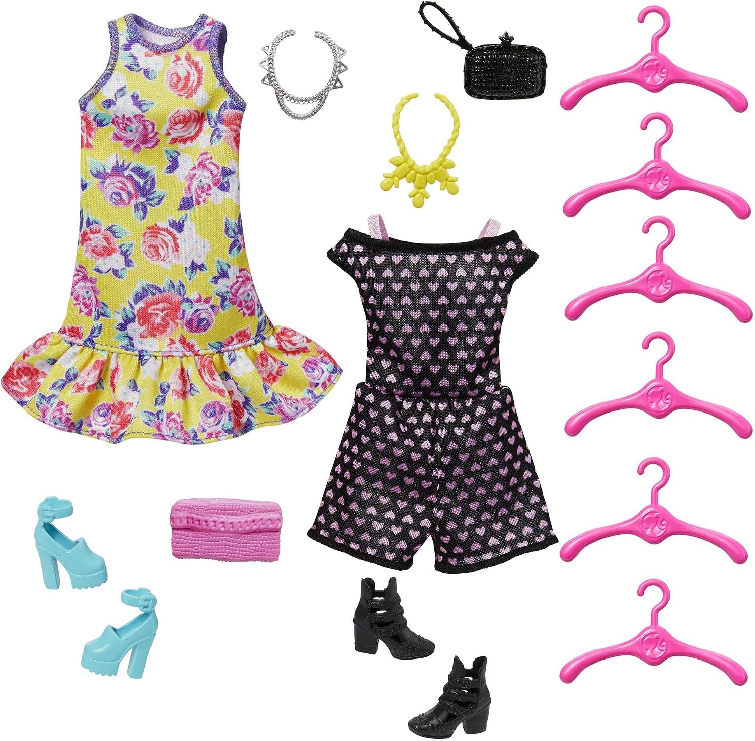 Armário de Moda Portátil Barbie Roxo e Rosa com Boneca e Acessórios — foto 3