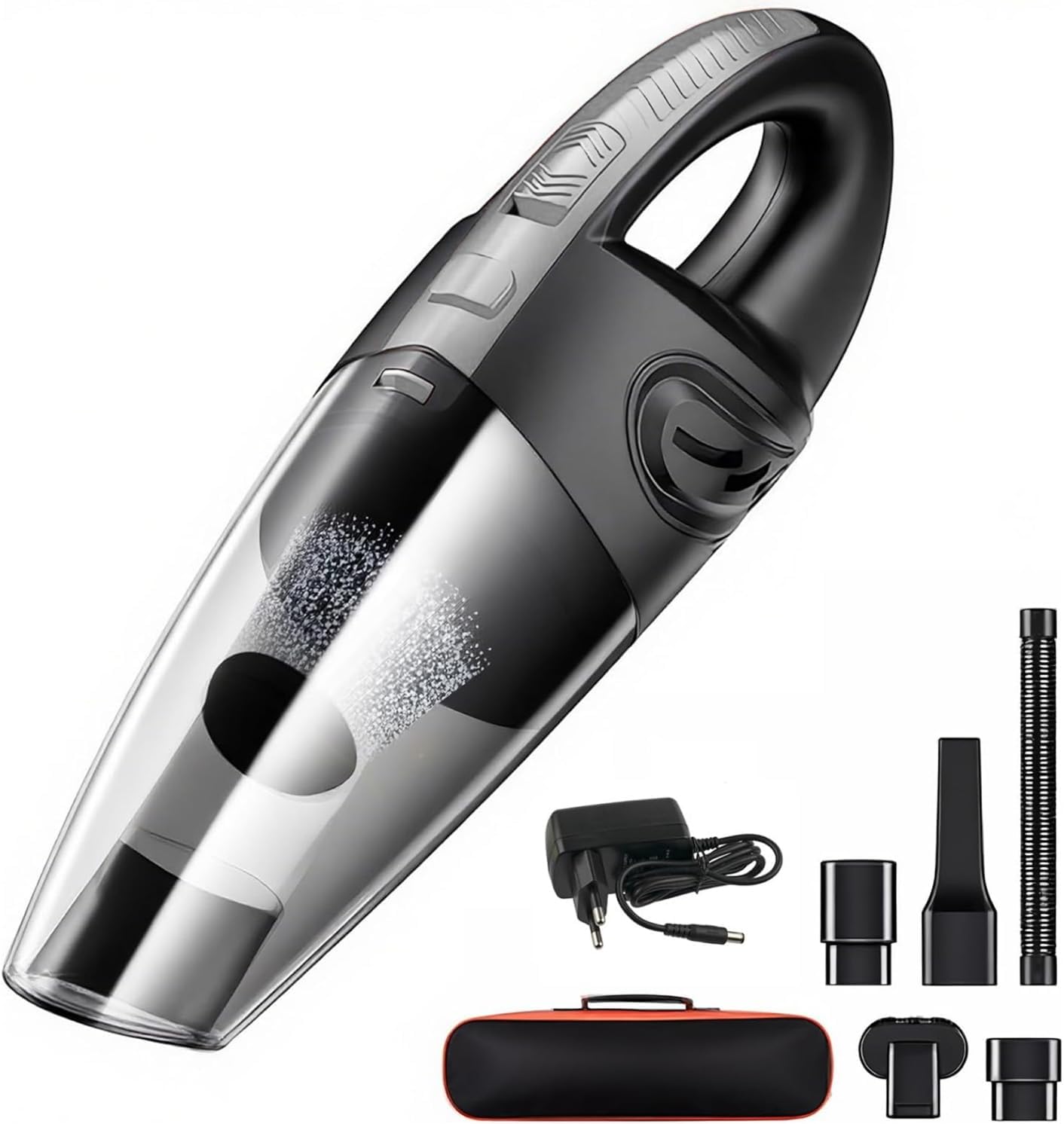 Aspirador de Pó Portátil Sem Fio 120W - Uso Seco e Úmido, 7 Acessórios Inclusos