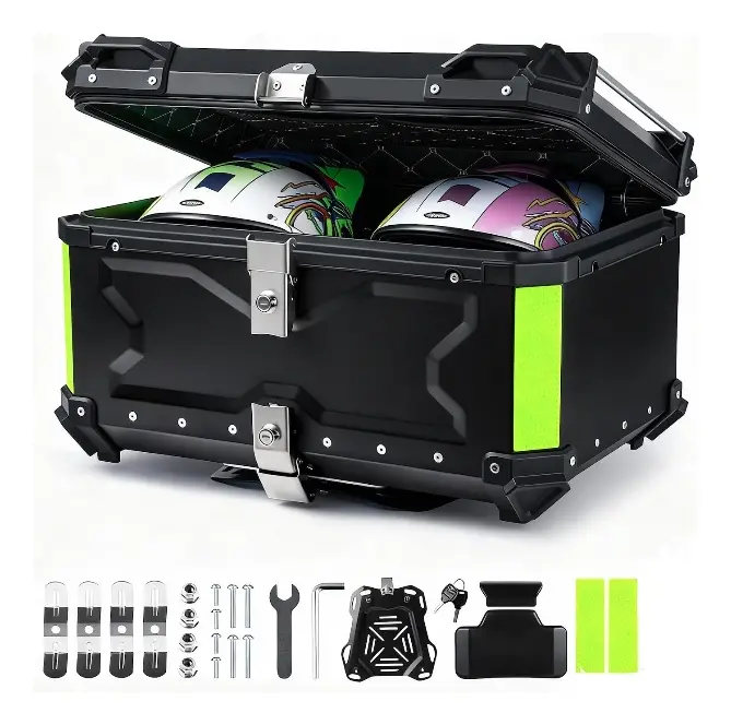 Flybygo Baú Bauleto 65 Litros Alumínio Base Universal para Motos