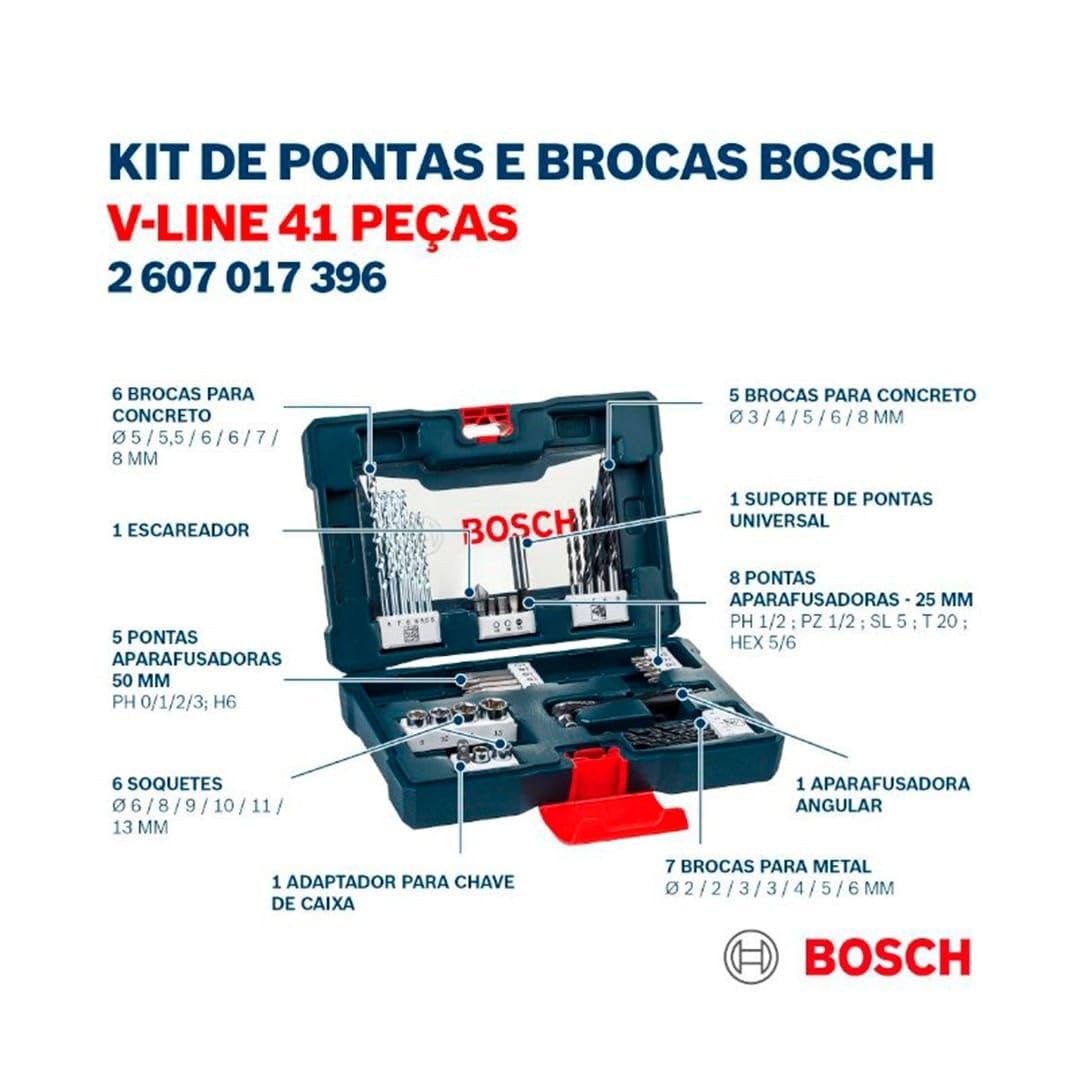 Bosch Kit de Pontas e Brocas V-Line 41 Peças — foto 4