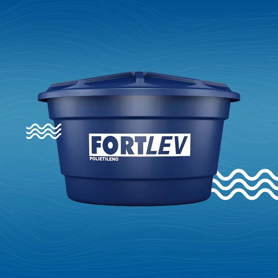 Caixa d'água Fortlev Vertical 250L Polietileno Azul — foto 2