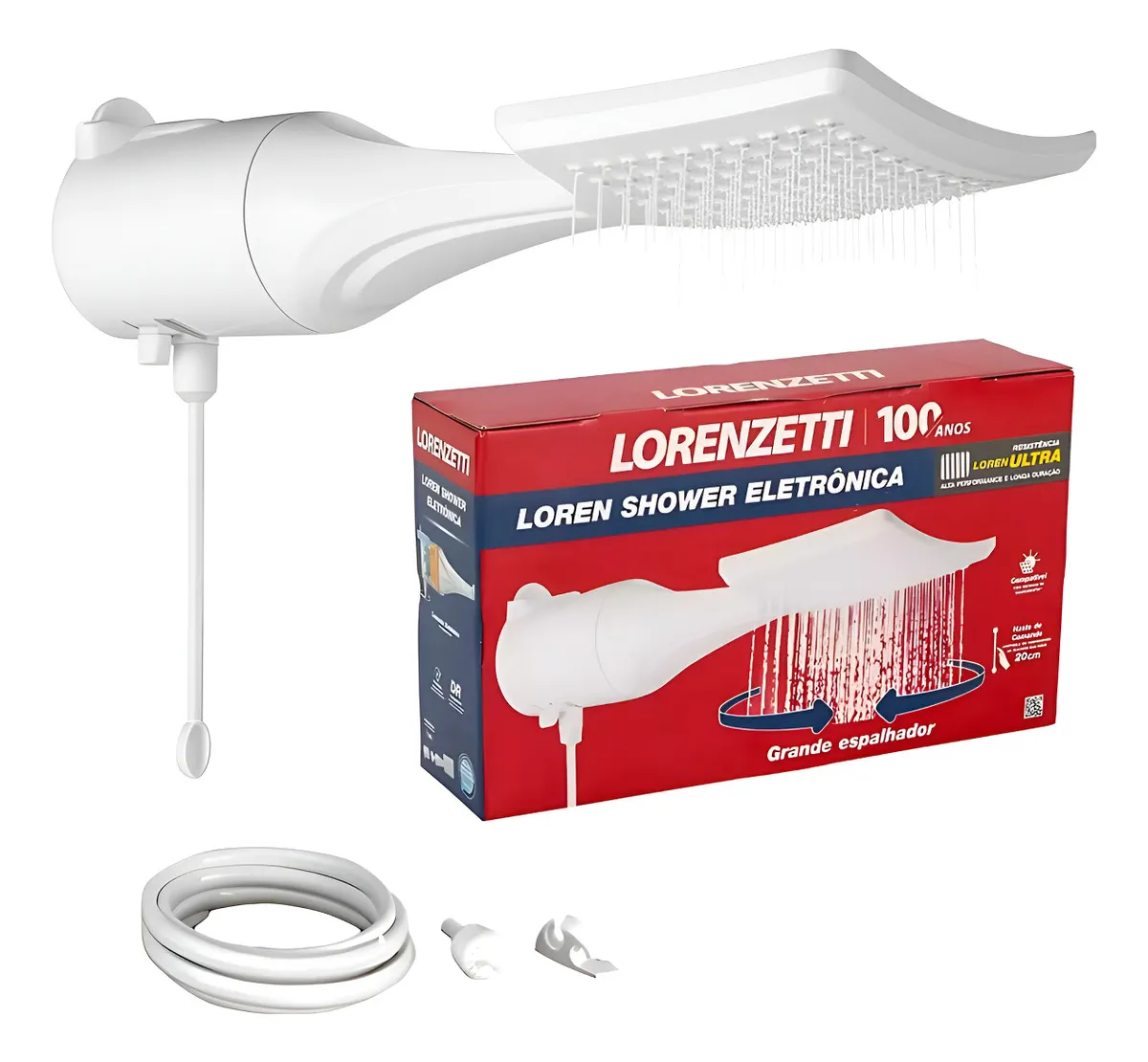 Chuveiro Lorenzetti Loren Shower Eletrônico Branco 5500W 127V