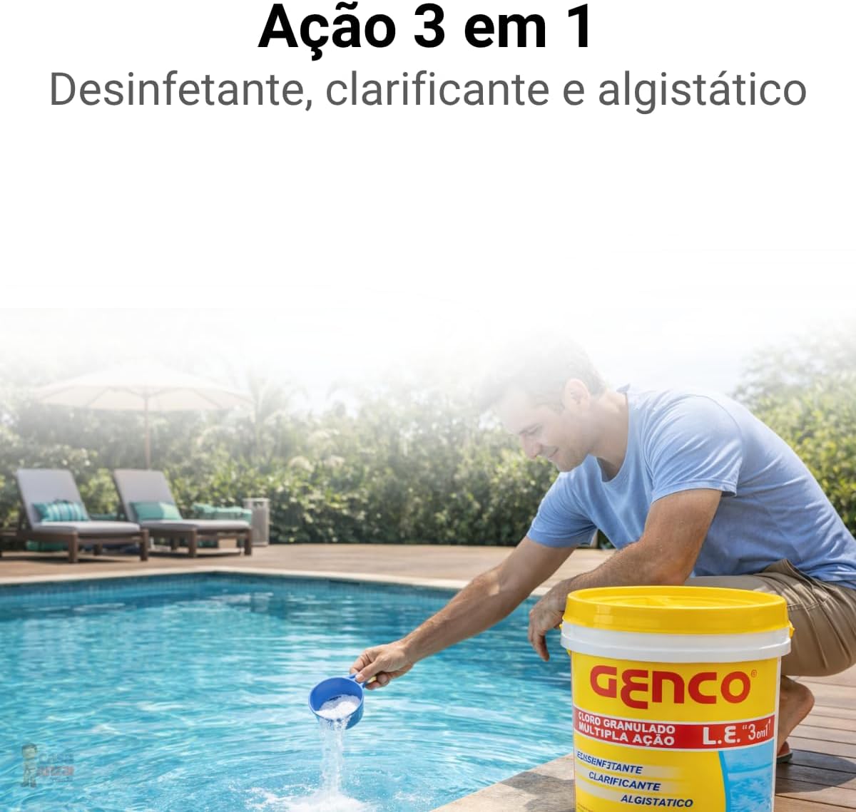 Cloro Genco L.E Mult 3x1 10kg - Tratamento de Água para Piscinas — foto 5