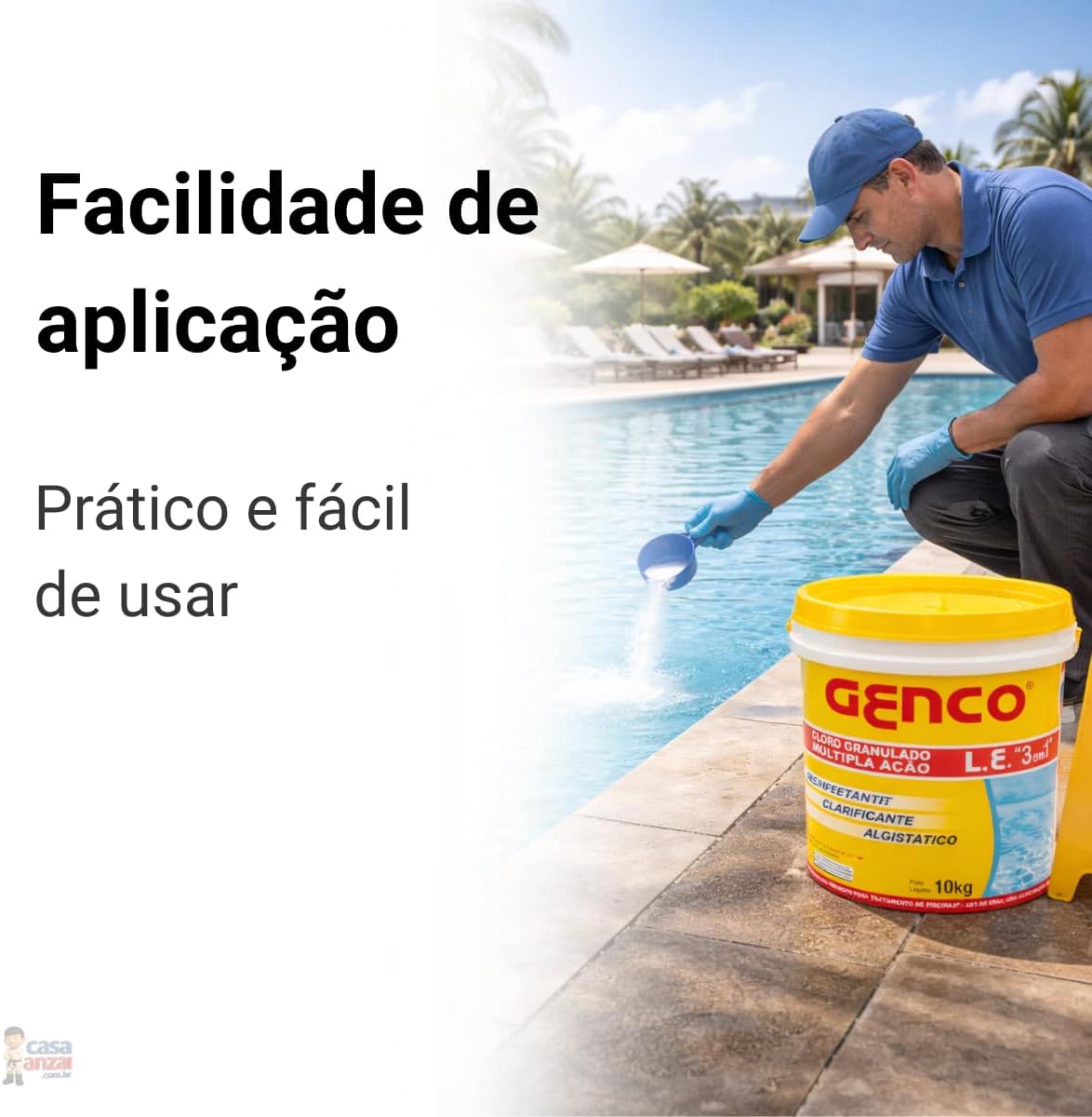 Cloro Genco L.E Mult 3x1 10kg - Tratamento de Água para Piscinas — foto 3