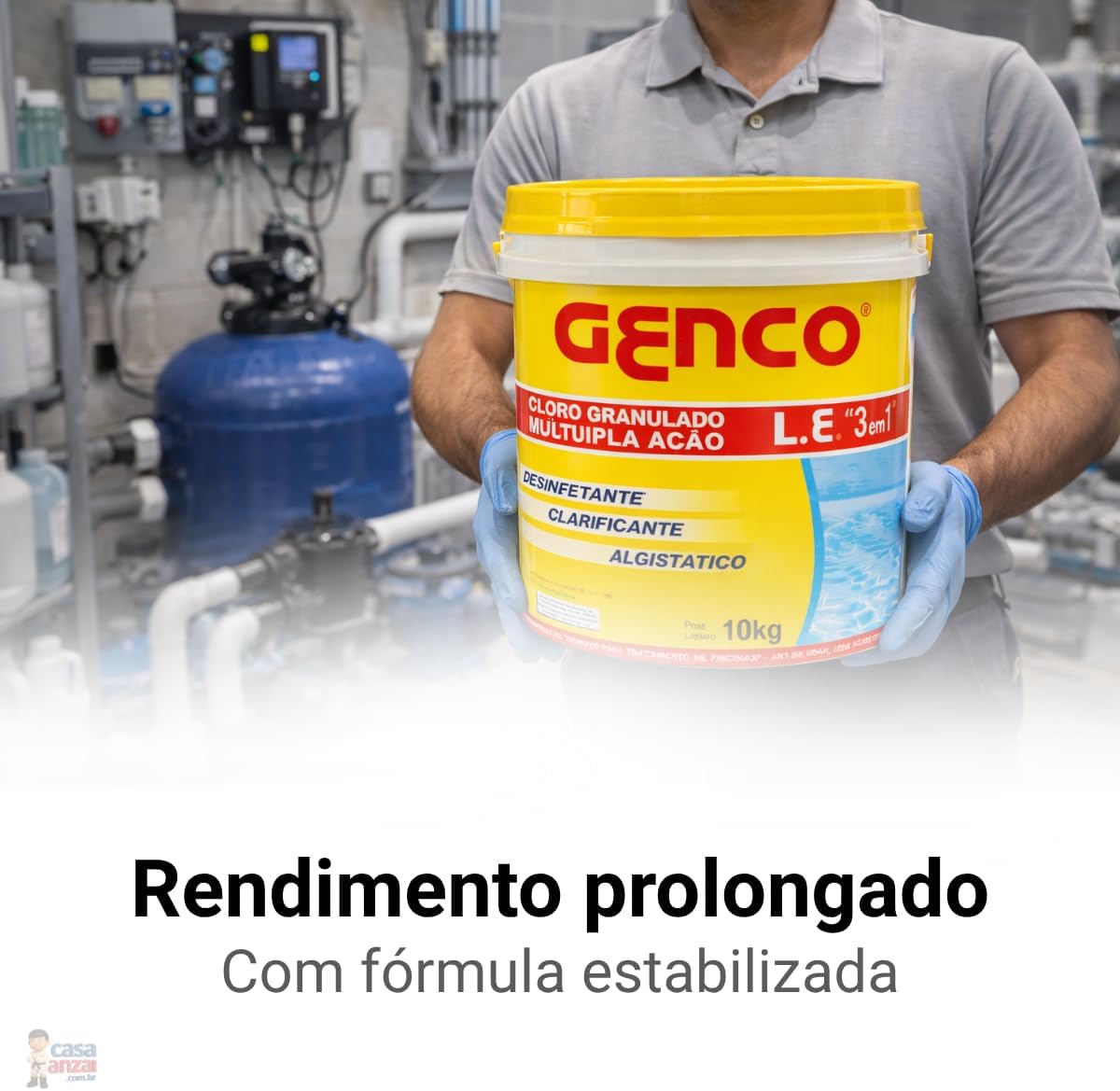 Cloro Genco L.E Mult 3x1 10kg - Tratamento de Água para Piscinas — foto 4