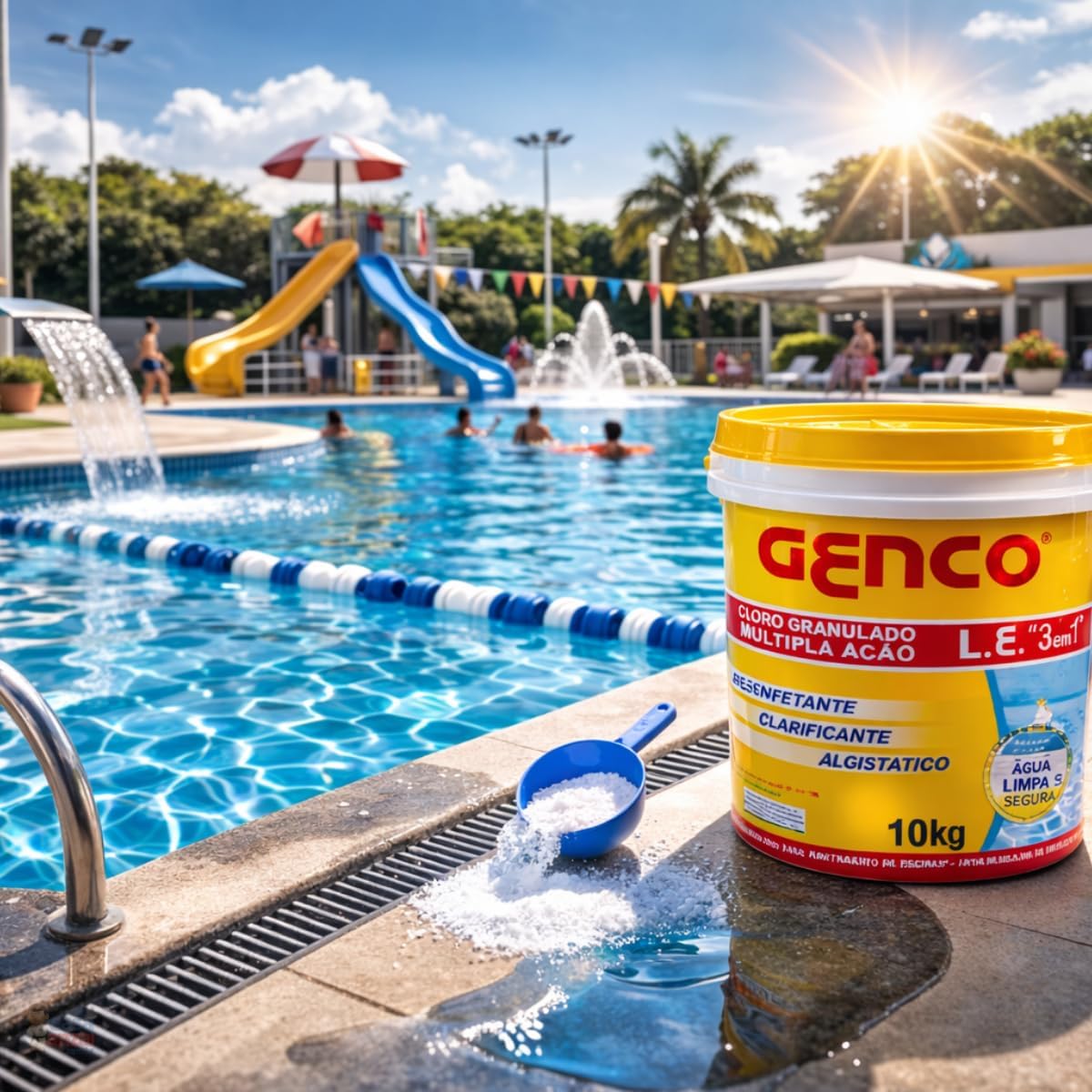 Cloro Genco L.E Mult 3x1 10kg - Tratamento de Água para Piscinas — foto 6