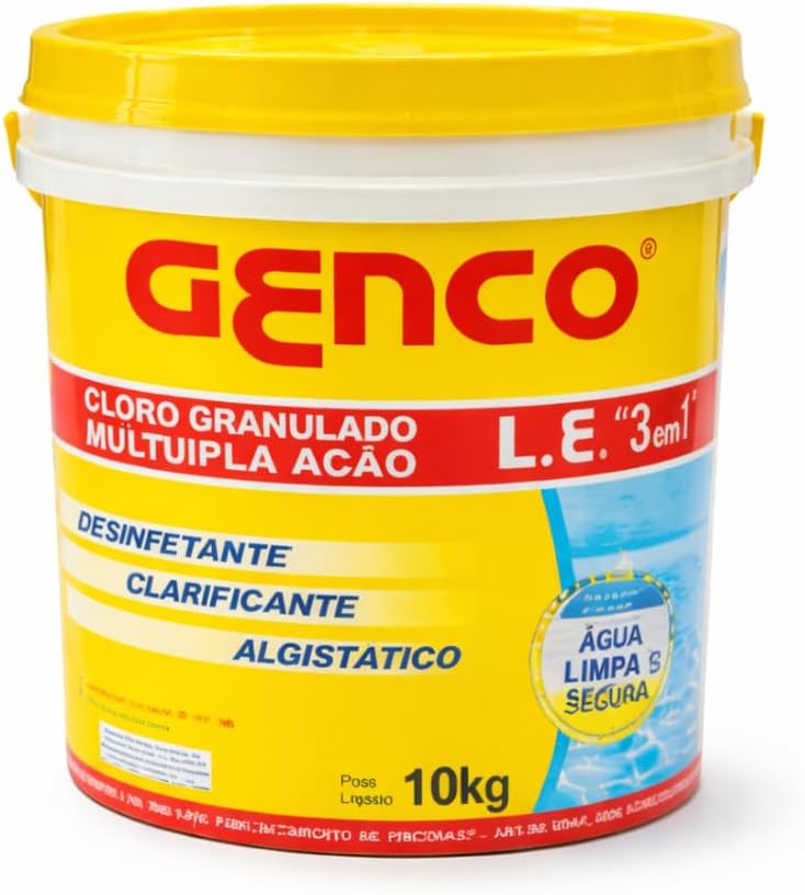 Cloro Genco L.E Mult 3x1 10kg - Tratamento de Água para Piscinas