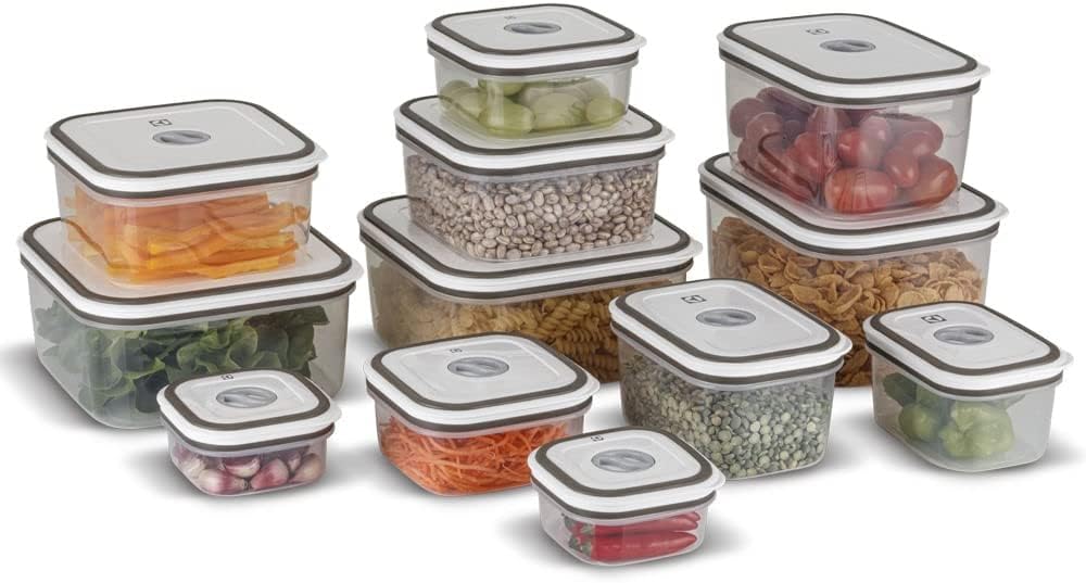 Electrolux Kit 12 Potes Herméticos de Plástico Retangulares Multiuso BPA Free