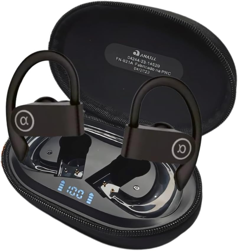 Fone de Ouvido Bluetooth 5.4 IPX5 Com Microfone - 45h de Bateria Design Esportivo