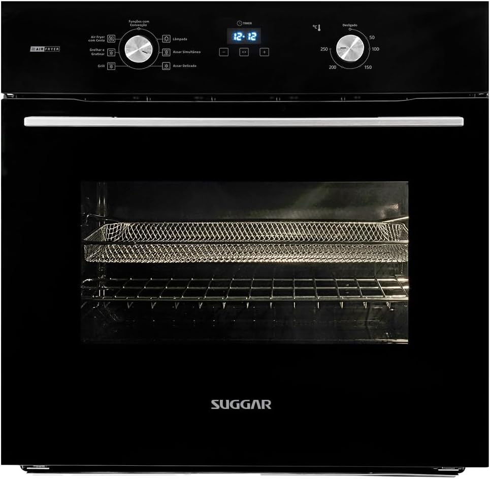 Forno de Embutir Electrolux FE6802PT 68L Preto com Air Fryer
