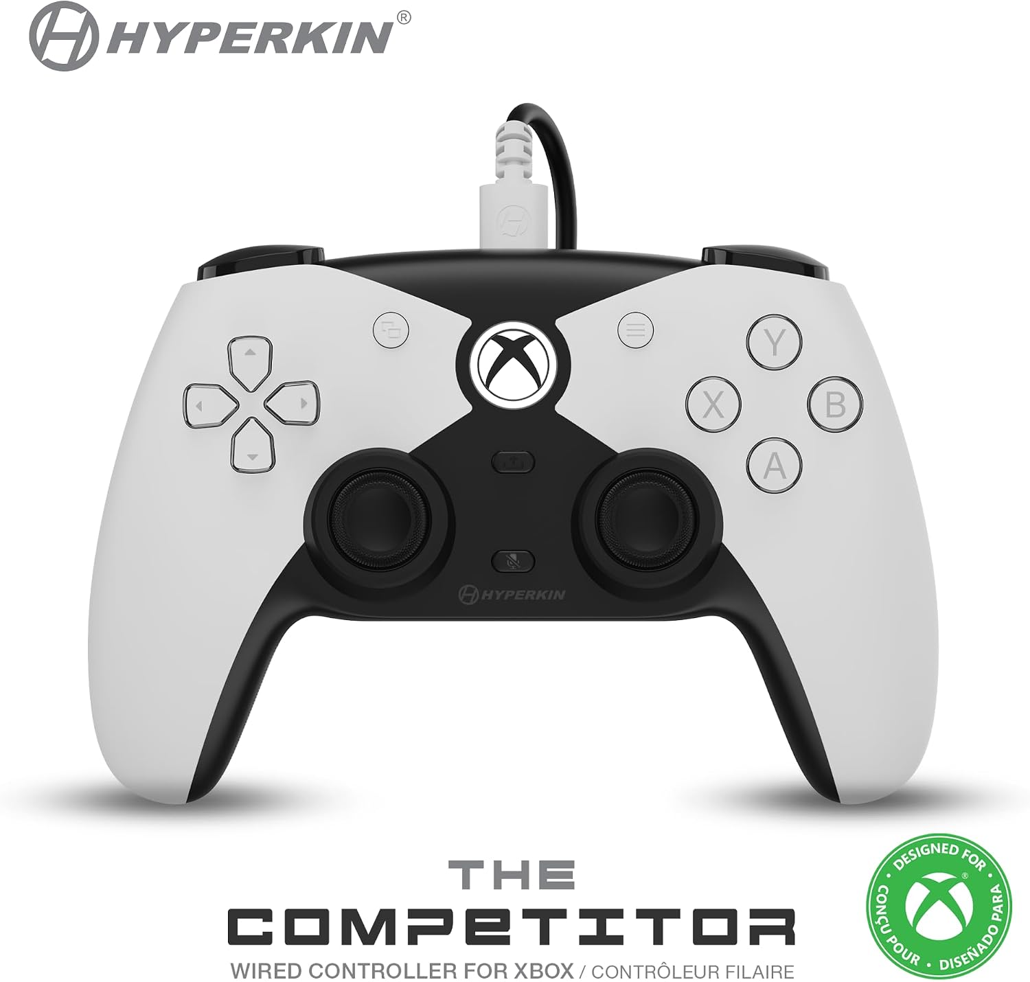 Hyperkin Competitor Wired Controller - Officially licensed Controller for use with Xbox Series X|S, Xbox One, Windows 10|11, PC, Video Game