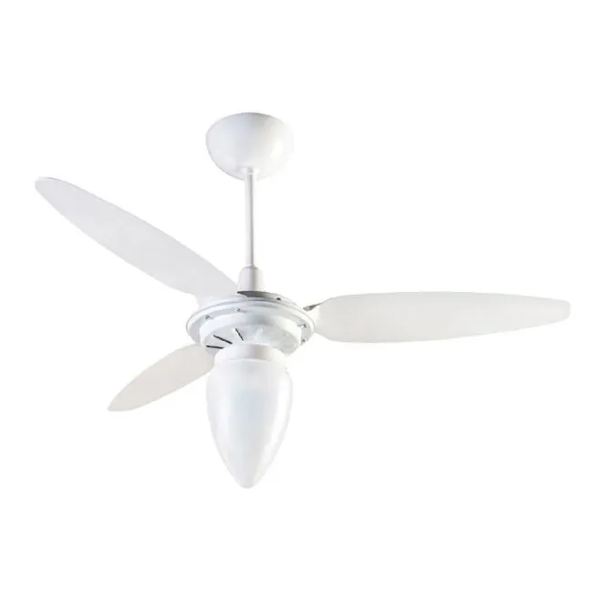 Ventilador de Teto Ventisol Wind 3 Pás com Lustre Branco 220V