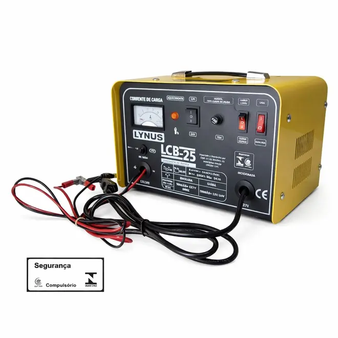 Carregador de Bateria LYNUS LCB-25 25A 220V para Baterias 25-150Ah