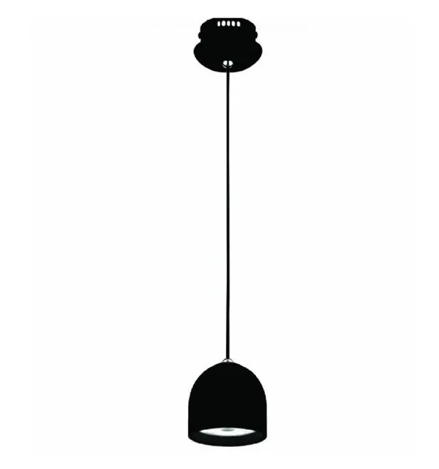 Pendente Preto Fosco Metal e Vidro - BELLA KD1755B