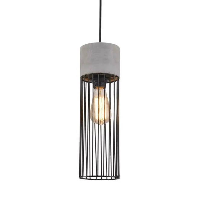 Luminária Pendente Strong 1xE27 Cinza e Preto - TASCHIBRA — foto 3