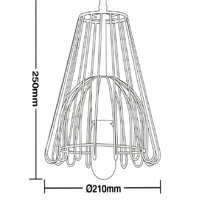 Luminária Pendente Roma 1XE27 - TASCHIBRA — foto 3