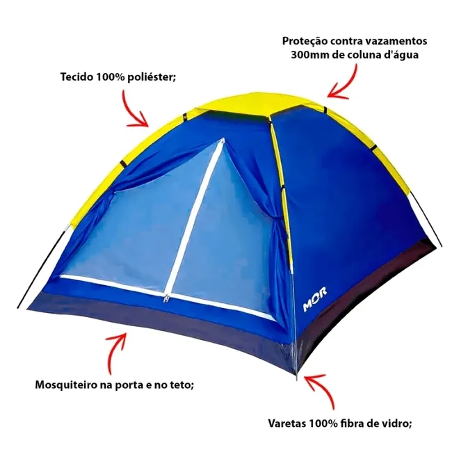 Barraca Camping Impermeável Iglu 2 Pessoas Mor — foto 5