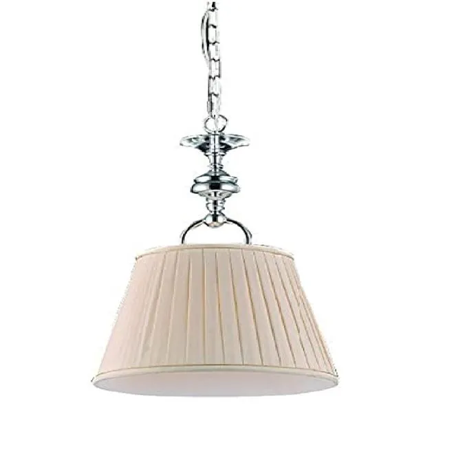 Luminária Pendente Cromado/Bege - BELLA UD022