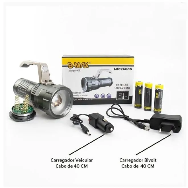 Lanterna LED BMAX K2 1200 Lumens Recarregável à Prova D'Água — foto 3