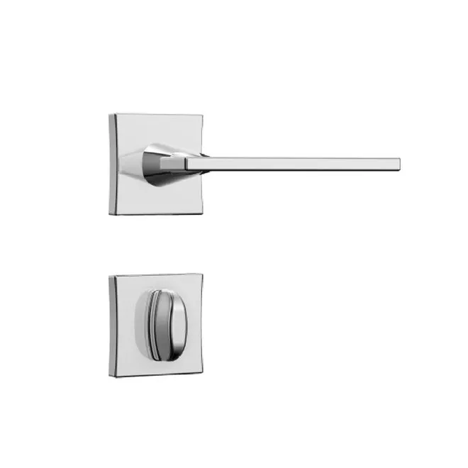 Fechadura STAM Classic 3000 Banheiro Roseta Quadrada Cromada 55mm