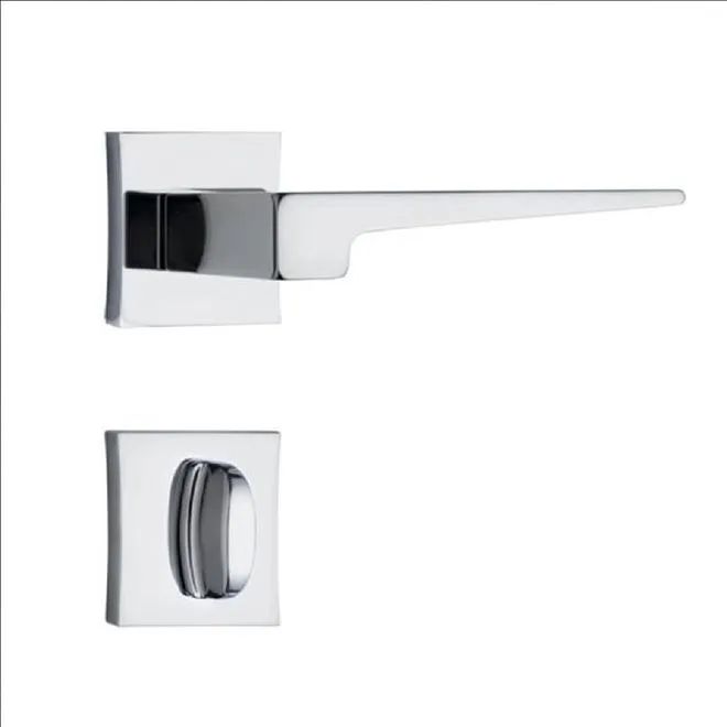 Fechadura banheiro roseta quadrada cromada 3200 - STAM