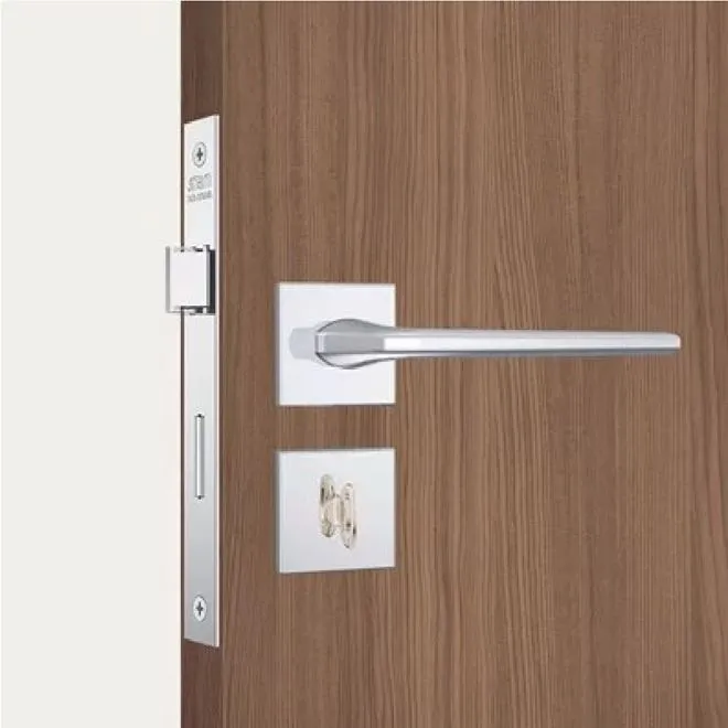 Fechadura 823/27 para banheiro RQ1 Quadrada Cromado - STAM