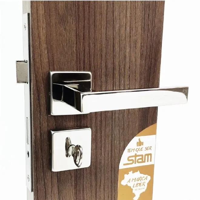 Fechadura STAM 823/29L Quadrada Cromada para Banheiro