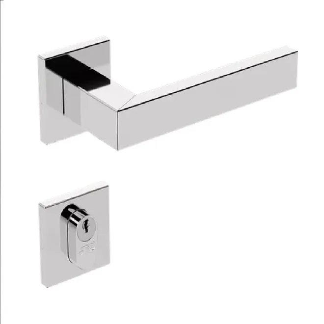 Fechadura STAM 803/160 Roseta Quadrada Inox Polido