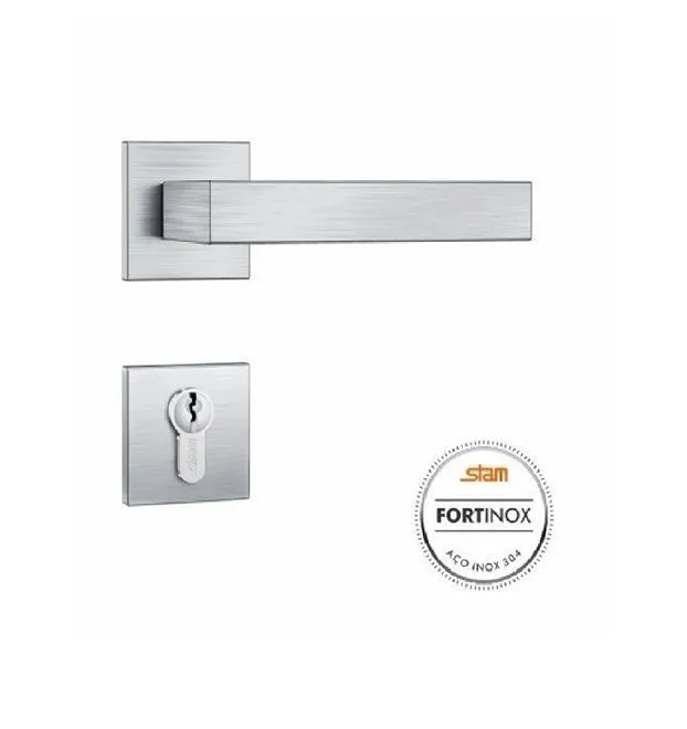Fechadura 4000 Classic Inox Escovado Externa - STAM