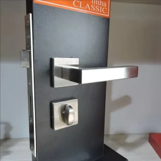 Fechadura STAM Classic 4000 Inox 304 Roseta Quadrada para Banheiro