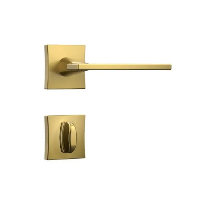 Fechadura STAM Classic 3000 para Banheiro Roseta Quadrada Dourada 55mm