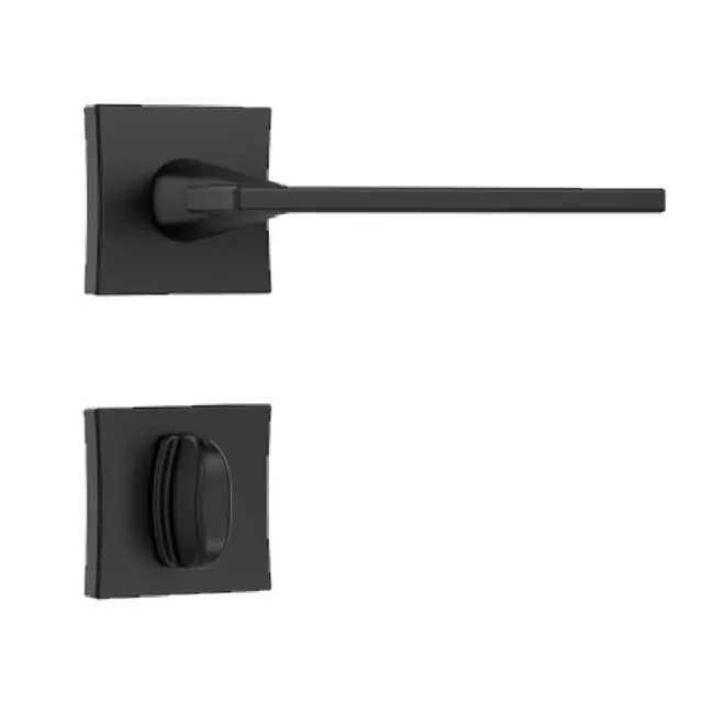Fechadura STAM Classic 3000 Banheiro Roseta Quadrada Preta