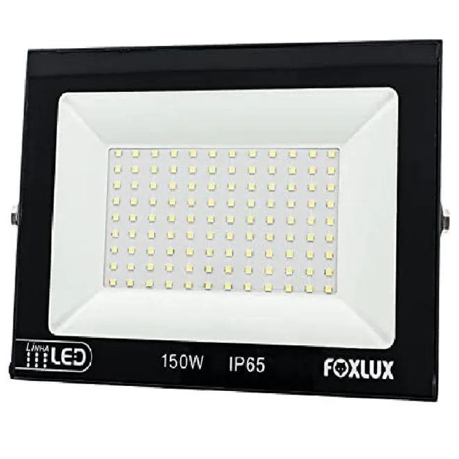 Refletor LED FOXLUX 150W 6500K Bivolt Preto