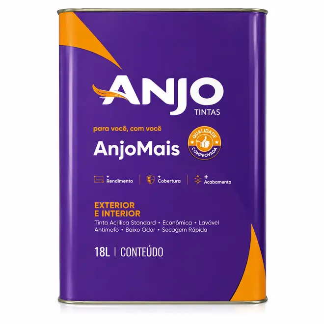 Tinta Acrílica AnjoMais Premium Fosca 18L - Branco
