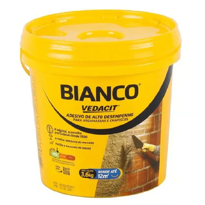 Adesivo para Argamassa e Chapisco Bianco 3,6kg - Vedacit