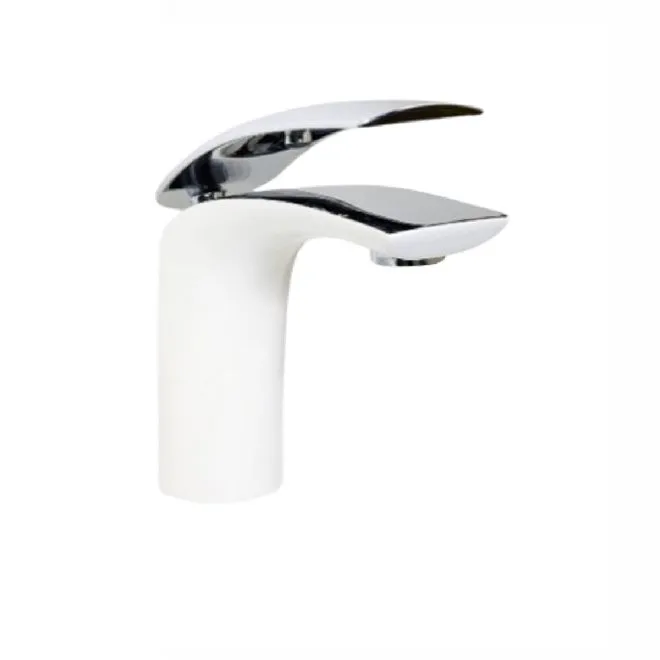 Misturador Monocomando para Lavatório Branco e Cromado - PERFLEX