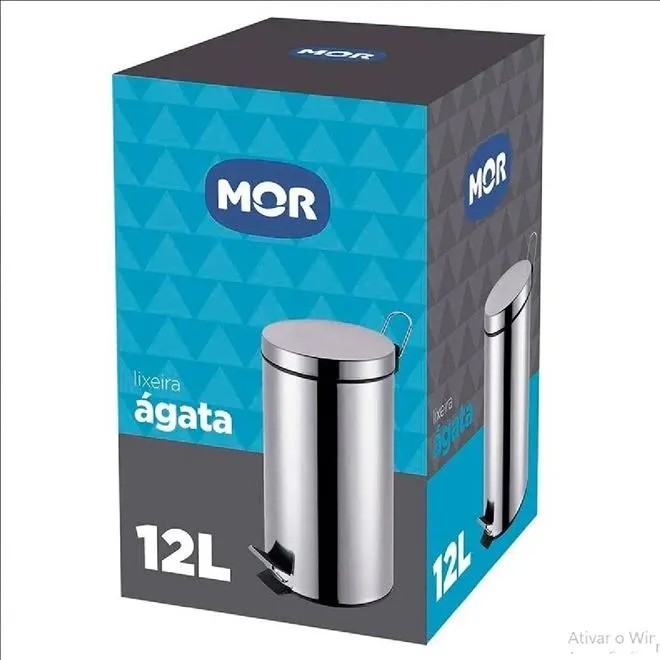 Lixeira inox pedal Ágata 12L - MOR — foto 3