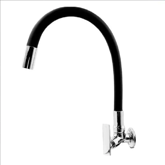 Torneira Gourmet Parede Cozinha Preta - CLIUS