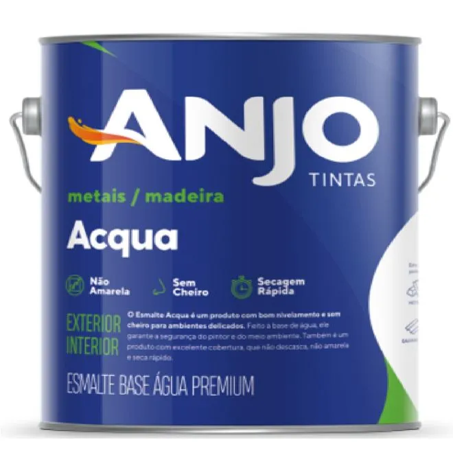 Tinta Esmalte Base Água Premium 3,6L Branco - ANJO