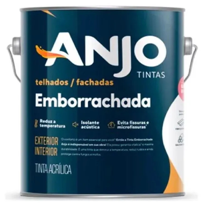 Tinta Acrílica Emborrachada Acetinada 3,6L Branca - ANJO