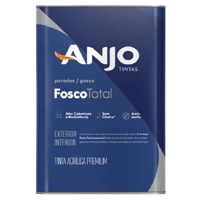 Tinta Acrílica Total Fosco Premium 18L Gelo - ANJO