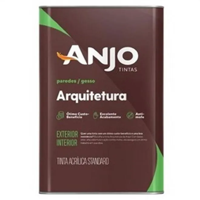 Tinta Acrílica Arquitetura Fosco Standard 18L Gelo - ANJO