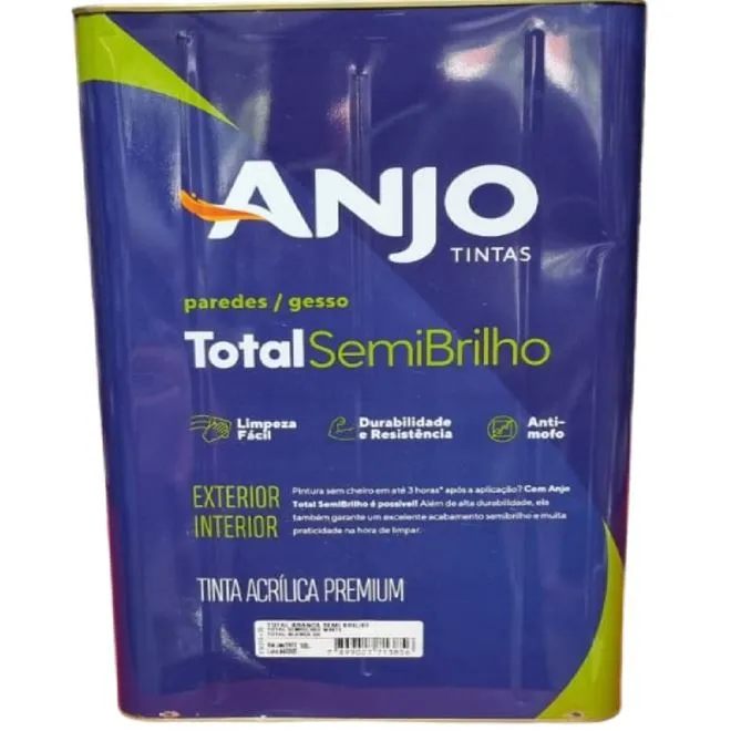 Tinta Acrílica Total Semi Brilho Premium 18L Branco - ANJO