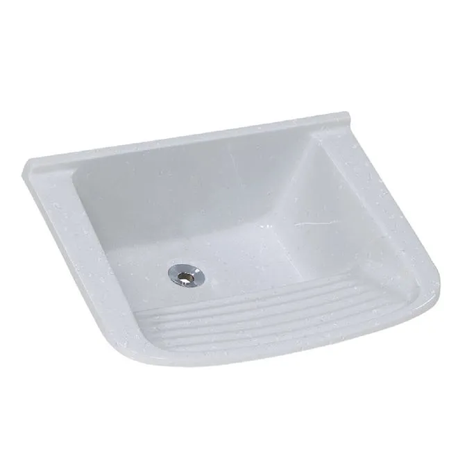 Tanque Sintético RORATO 55x41cm Branco com Coluna