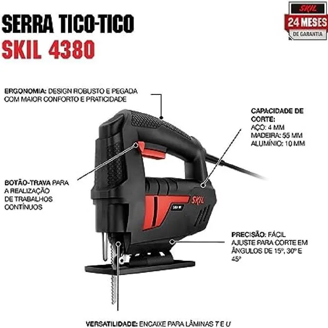 Serra Tico-Tico 380W 220V - SKIL MOD-4380 — foto 4