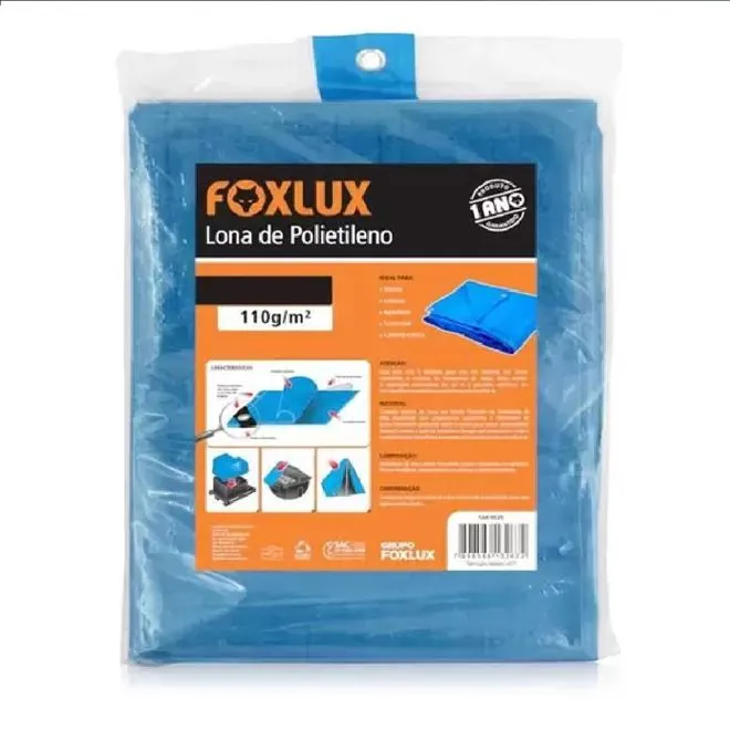 Lona Polietileno 5x4M Azul - FOXLUX