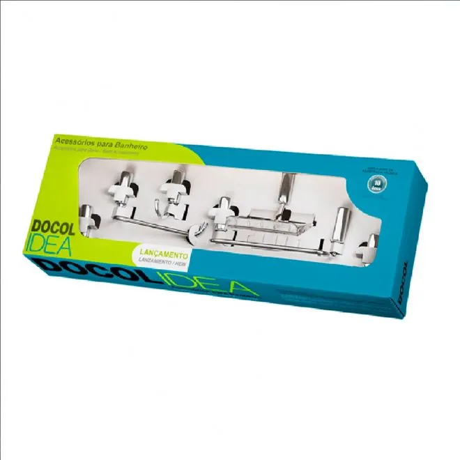 Kit de Acessórios para Banheiro 5 Peças Docol Idea Cromado