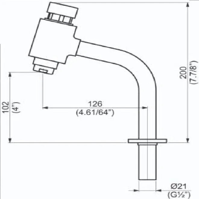 Torneira Pressurizada Cromada para Lavatório Permatic - PERFLEX — foto 4