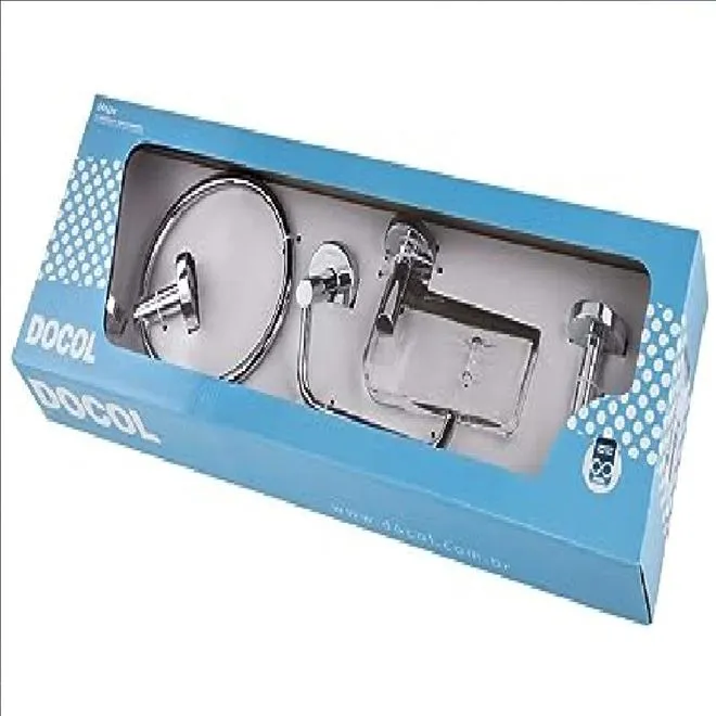 Kit de Acessórios para Banheiro Hope 5 Peças Cromado - DOCOL